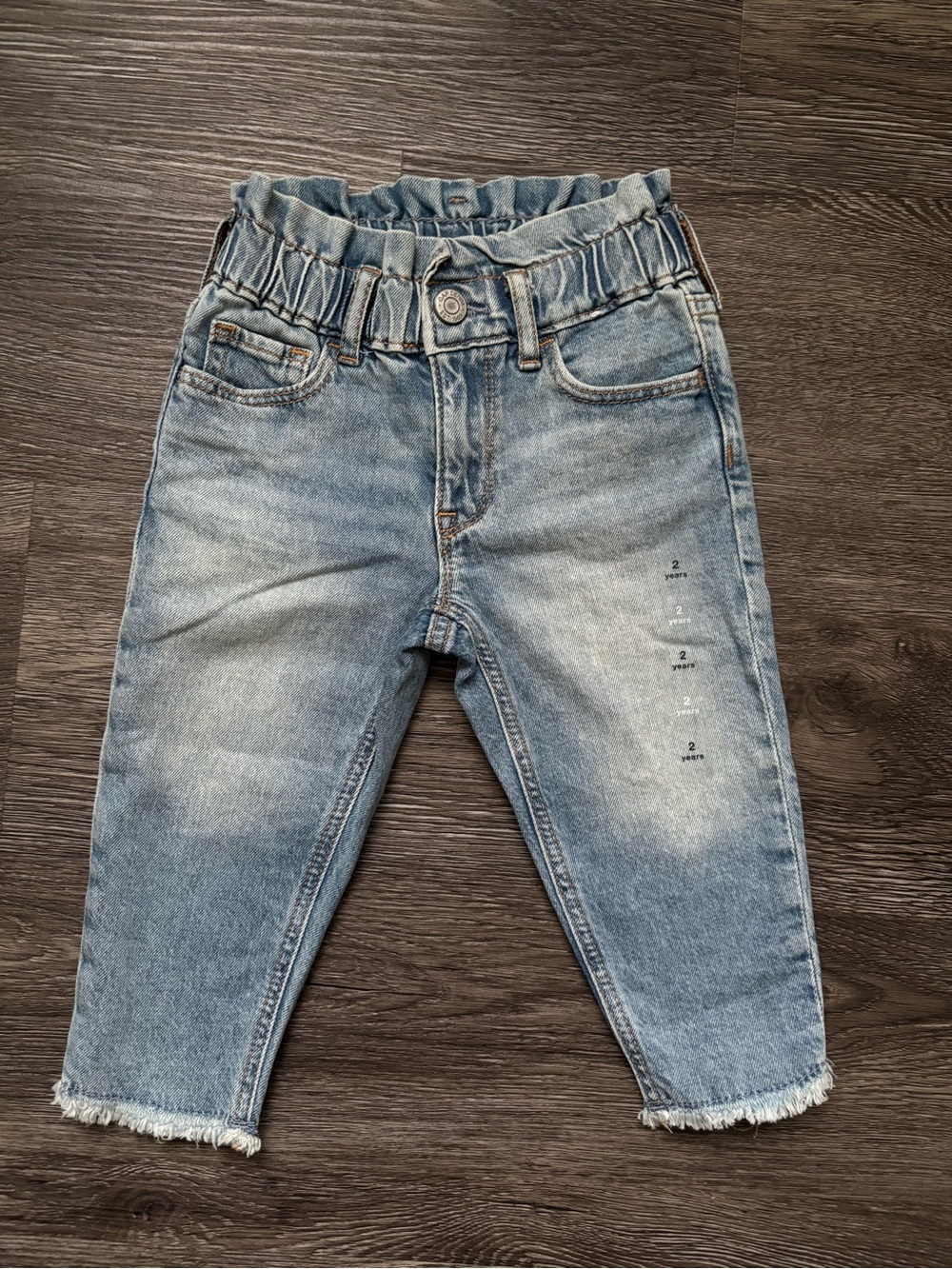 GAP Light Blue Paperbag Waist Kids Jeans